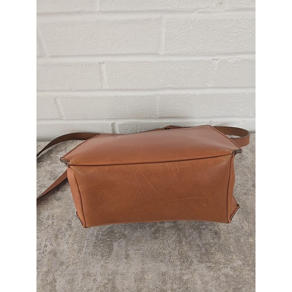Madewell Brisbane Brown Tan Leather Crossbody Shoulder Bag Purse - Picture 9 of 14